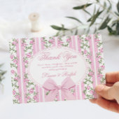 Coquette Bow Love Shack Baby Shower Bedankkaart