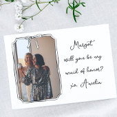 Coquette Bow Maid of Honor-fotokaart