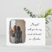 Coquette Bow Maid of Honor-fotokaart