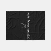 Coquette Bow Make Heaven Crowded Funny Religious C Fleece Deken (Voorkant (Horizontaal))