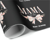 Coquette Bow Mama Est 2025 Happy Moederdag Cadeaupapier (Rol Hoek)