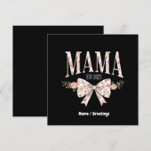 Coquette Bow Mama Est 2025 Happy Moederdag Kaart (Voorkant / Achterkant)