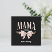 Coquette Bow Mama Est 2025 Happy Moederdag Kaart (Staand voorkant)