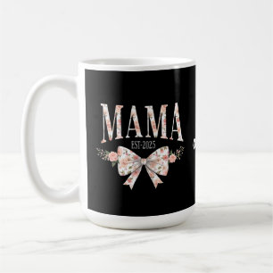 Coquette Bow Mama Est 2025 Happy Moederdag Koffiemok