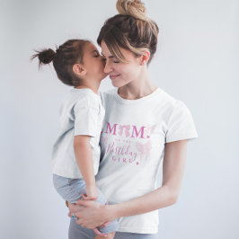 Coquette Bow Mama van het Verjaardagsmeisje T-shirt