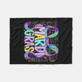 Coquette Bow Mardi Gras Carnival Parade Season Wom Fleece Deken (Voorkant (Horizontaal))