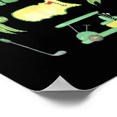 Coquette Bow Masters golftoernooi Graphic voor W Poster (Hoek)