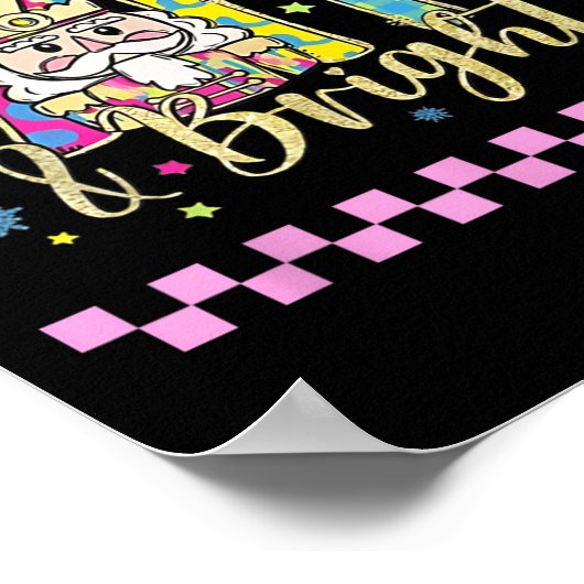 Coquette Bow Merry Bright Christmas Pyjama H Poster (Hoek)