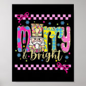 Coquette Bow Merry Bright Christmas Pyjama H Poster (Voorkant)