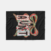 Coquette Bow Merry Christmas Aunt Grandma Xmas Paj Fleece Deken (Voorkant (Horizontaal))