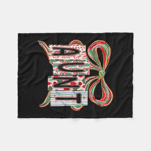 Coquette Bow Merry Christmas Aunt Grandma Xmas Paj Fleece Deken (Voorkant (Horizontaal))