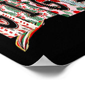 Coquette Bow Merry Christmas Gigi Grandma Xmas Paj Poster (Hoek)