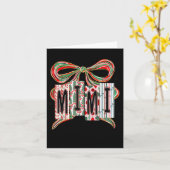 Coquette Bow Merry Christmas Mimi Grandma Xmas Paj Kaart (Gele Bloem)