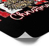 Coquette Bow Merry Christmas Xmas Tree Family Paja Poster (Hoek)