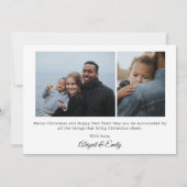 Coquette Bow Monogram Initiaal Foto Kerst Feestdagenkaart (Achterkant)