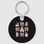 Coquette Bow Nk Christmas Tree Santa Gingerbread X Sleutelhanger (Voorkant)
