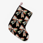 Coquette Bow Notenkraker Kerst Familie Vakantie Kleine Kerstsok (Voorkant (Hangend))