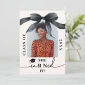 Coquette Bow Nurse 4-Photo Graduation Kaart (Staand voorkant)