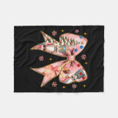 Coquette Bow Nutcracker Christmas Xmas Family Paja Fleece Deken (Voorkant (Horizontaal))
