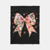 Coquette Bow Nutcracker Christmas Xmas Family Paja Fleece Deken (Voorkant)