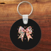 Coquette Bow Nutcracker Christmas Xmas Family Paja Sleutelhanger (Voorkant)