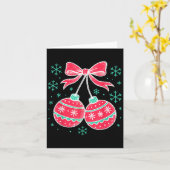 Coquette Bow Nuts Ornament Kerst Xmas Familie H Kaart (Gele Bloem)