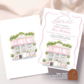 Coquette Bow Parijse cafe Frans 1e verjaardag Kaart