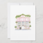 Coquette Bow Parijse cafe Frans 1e verjaardag Kaart (Achterkant)