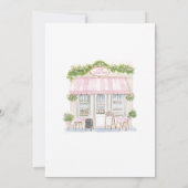 Coquette Bow Parijse cafe Frans Meisje Baby shower Kaart (Achterkant)