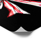 Coquette Bow Patriottische VS Vlag Gelukkig 4th va Poster (Hoek)