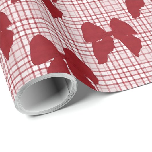 Coquette Bow Pattern Kerstmis Cadeaupapier (Rol Hoek)