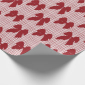 Coquette Bow Pattern Kerstmis Cadeaupapier (Hoek)