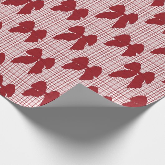 Coquette Bow Pattern Kerstmis Cadeaupapier (Hoek)