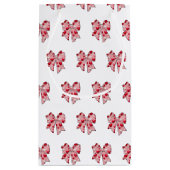 Coquette Bow Pattern Valentijnsdag Klein Cadeauzakje (Achterkant)