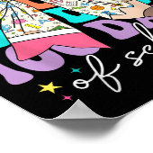 Coquette Bow Pencil 100 dagen van School Student T Poster (Hoek)