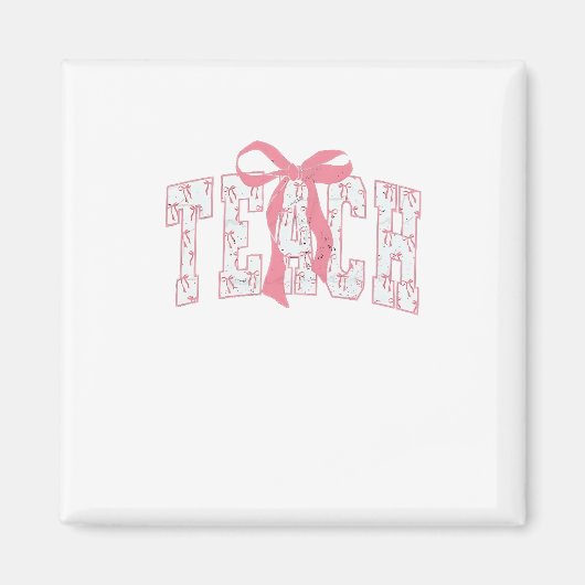 Coquette Bow Pencil Design Docenten Magneet (Voorkant)