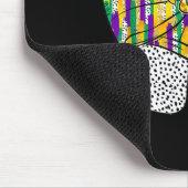 Coquette Bow Pencil Mardi Gras Fleur-de-lis Teache Muismat (Hoek)