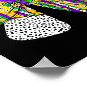 Coquette Bow Pencil Mardi Gras Fleur-de-lis Teache Poster (Hoek)