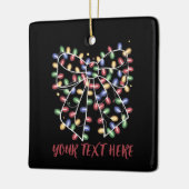 Coquette Bow Personalized Christmas Lights Holiday Keramisch Ornament (Links)