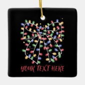 Coquette Bow Personalized Christmas Lights Holiday Keramisch Ornament (Voorkant)