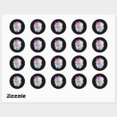 Coquette Bow Pink Nutcracker Christmas Holiday Mer Ronde Sticker (Vel)