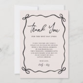 Coquette Bow Pink Wedding Photo Bedankkaart (Voorkant)