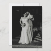 Coquette Bow Pink Wedding Photo Bedankkaart (Achterkant)