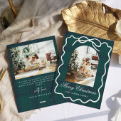 Coquette Bow  Plaid Foto Kerst Feestdagenkaart