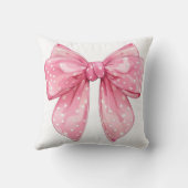 Coquette Bow Polka Dot Kussen (Achterkant)