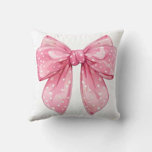 Coquette Bow Polka Dot Kussen (Achterkant)