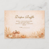 Coquette Bow Pumpkin Diapper Raffle Informatiekaartje (Voorkant)