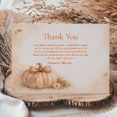 Coquette Bow Pumpkin Fall Graduation Bedankkaart