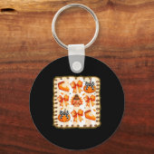 Coquette Bow Pumpkin Season Thanksgiving Autumn Fa Sleutelhanger (Voorkant)