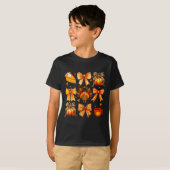 Coquette Bow Pumpkin Season Thanksgiving Autumn Fa T-shirt (Voorkant volledig)